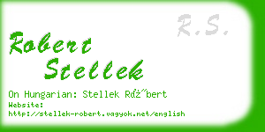 robert stellek business card